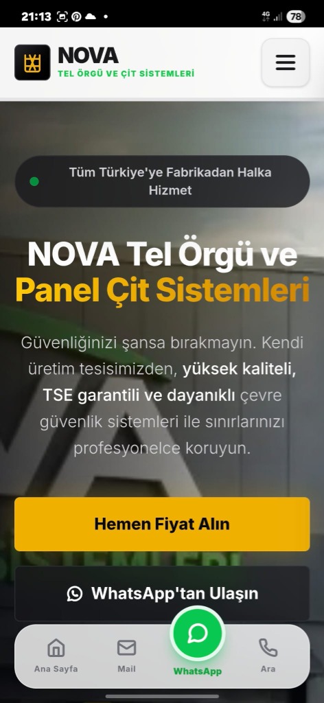 TelÇit PRO Mobil Görünüm