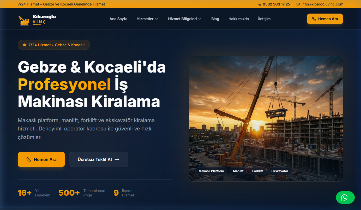 Vinç PRO PC Görünüm